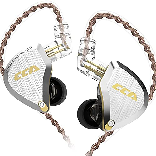 CCA C12 In Ear Auricolari 5BA 1DD Hybrid Driver Wired Sport Auricolari Cuffie Stereo Gaming Headset HiFi Suono Chiaro per Musicista Audiophile Singer DJ