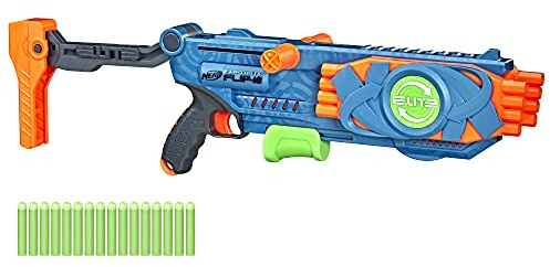 NERF Elite 2.0 Flipshots Flip-16 Blaster with 16 Dart Barrels That Flip to Double Your Firepower, 16-Dart Capacity, 16 Elite Darts