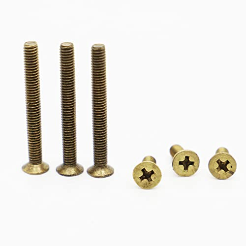 Cfty Viti M2 m2.5 m3 m4 m5 m6 Viti a Forma di svasatura Croce in Ottone Phillips Vite a Macchina a Testa Piatta 5-50pcs (Length : 12mm, Dimensione : M3 20pcs)