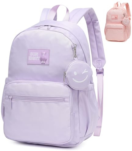 Reqinqin 30L Waterproof School Backpack for Girls Ages 6-18,Lightweight Large Capacity Travel Backpack,Stylish Durable Daypack for Teen Girls,Teens & Women-Purple