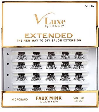 i•ENVY Extended False Eyelashes Faux Mink Featherlight Reusable Artificial Eyelashes Multipack Lash Clusters