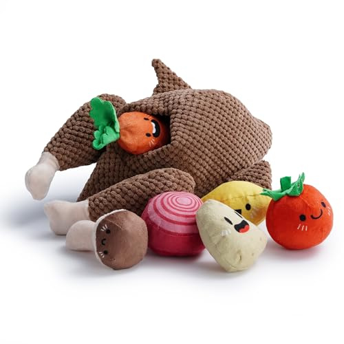 Nocciola Juguetes chirriantes para Perros, Juguetes para Perros pequeños para masticadores agresivos para aburrimiento, Juguetes masticables para Mascotas para Cachorros medianos y pequeños, Mantiene