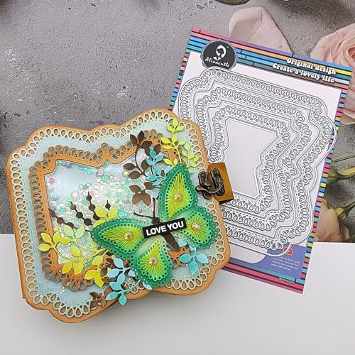7pc Fancy Frames Dies Nesting Frame Metal Cutting Die Cut for Paper Craft Handmade Card Making Greeting Cards Scrapbooking & Album Arts from Alina Crafts