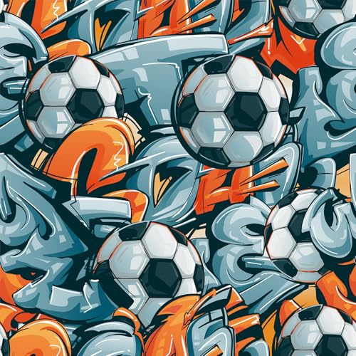 CHDITB Football Wallpaper Soccer Sports Decals Kid Bedroom Decor(44x300cm)