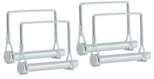 PATIKIL 4pz Perno di Bloccaggio per Albero 10x80mm Perno Accoppiamento Rimorchio Perni di Sicurezza a Filo Pto Quadrato per Camion Rimorchi Falciatrici Trattori Barche