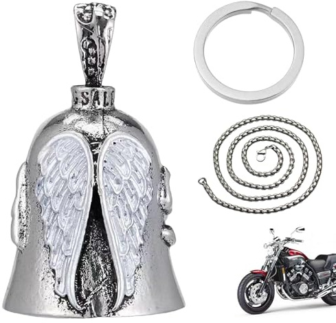 Llavero Moto,Guardiana Llaveros Personalizados,Campana Moto Amuleto,Guardian Bell con Anillo Colgante,Amuleto de Protección y Buena Suerte para Bicicletas,Coches,Motocicletas,Vehículos Eléctricos