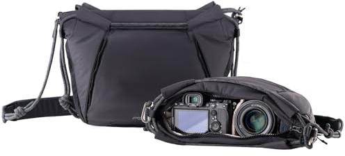 PGYTECH OneGo Rope Strap Camera Bag, Multi-Functional Camera Sling Bag Handbag Crossbody for Urban Travel Photographers, Small Camera Bag for Sony/Canon/Nikon/Mirrorless Camera,Midnight Black