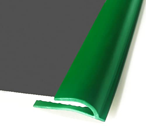 Grüne PVC-Teppich- und Bodenkantenleiste, 3 m lang, flexible Einfassung, für Böden und Teppiche unter 6 mm Höhe