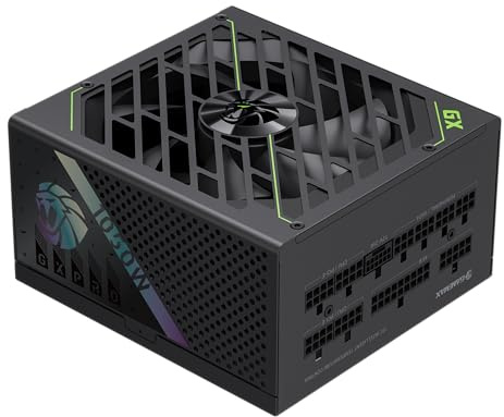 GAMEMAX GXPRO 1050G Fuente de Alimentación PC 1050W, Totalmente Modular, Compatible con ATX 3.1 y PCIe 5.1, 80 Plus Platinum, Cable 12V-2×6 Incluido, Condensadores Japoneses 105°C, Garantía 10 Años