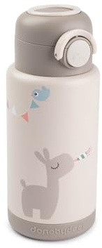 Done by Deer Botella aislante, arena de celebración, termo de acero inoxidable de 340 ml para niños, a prueba de fugas y sin BPA, mantiene las bebidas calientes o frías, bonita botella de agua con