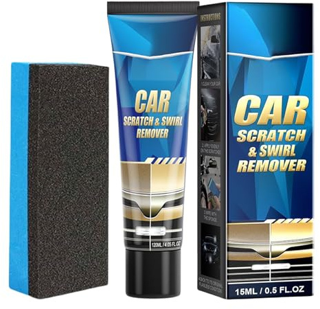Enleve-Rayures pour Peinture de Voiture,Pâte Réparation Éraflures Automobile - Nettoyant Soin Carrosserie Éliminateur Micro-Rayures avec Éponge pour Intérieur Entretien Automobile