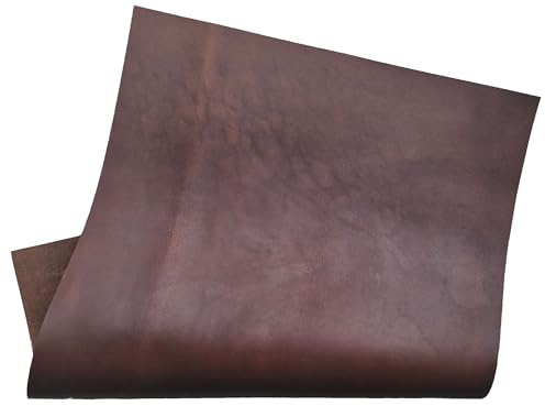 Rindsleder Zuschnitte 2 mm – Echtleder A1 bis A5 Formate – Hochwertiges Vollnarbenleder aus Italien – Lederplatten zum Basteln, Nähen, Buchbinden, Möbel & Handwerk (Braun, A4 (210 x 297mm))