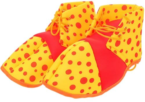 Zapatos De Payaso Para Adultos (1 Par) Zapatos De Payaso Rojos Con Lunares, Extragrandes, Para Disfraz De Payaso, Ideales Para Halloween, Carnaval, Cosplay, Fiestas Y Accesorios De Disfraces.