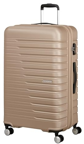 American Tourister Flashline - Hårdfodral Stor (78 cm), Expanderbar, Resväska med 4 hjul, TSA-lås, 100/109 L, Elfenbensguld