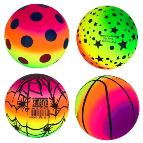 6-Zoll-Spielplatzball Regenbogen aufblasbarer PVC-Kinder-Kickball