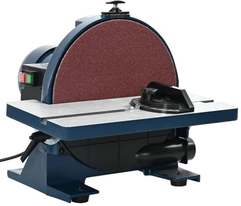 Mangloder tallriksslip 800 W 305 mm med lutbart arbetsbord och geringsmätare för trä, metall, renoveringsarbeten, verkstad