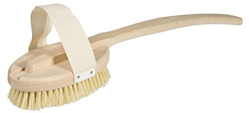 Redecker Rückenbürste, Buchenholz, 50 cm, mittel harte Agavenfaserborsten, Sanftes Peeling, Tiefes Reinigen