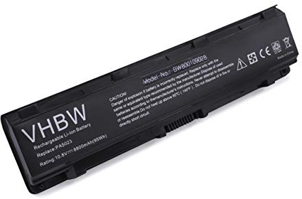 vhbw Akku kompatibel mit Toshiba Satellite Pro S845, S855D, S870, S870D, S845D, S850, S850D, S855 Notebook (8800 mAh, 10,8 V, Li-Ion)