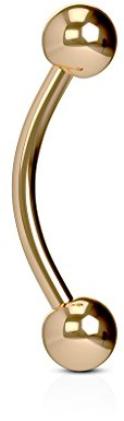 Paula & Fritz® Augenbrauen-Piercing UNIVERSAL Stud Labret Monroe Cartilage Banabell Kugeln roségold Edelstahl Chirurgenstahl ALLE Größen