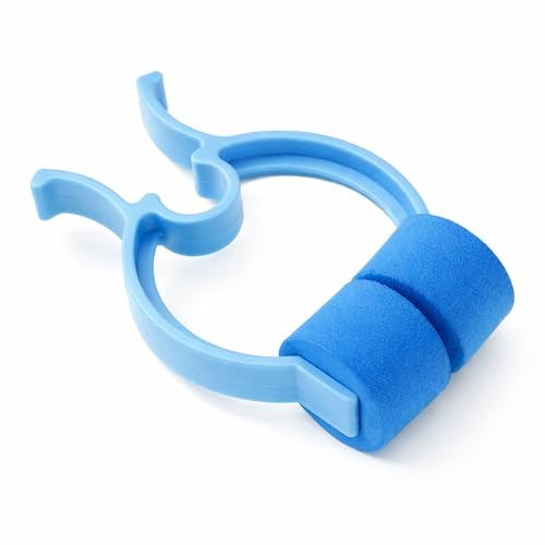 PULOX Nasenklammer - Nasenclip mit Polsterung in hellblau