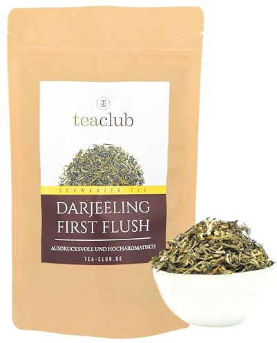 Darjeeling First Flush Flugtee 2025 Schwarzer Tee 50g, Darjeeling Tee FTGFOP1 Premium Qualität, Schwarztee TeaClub