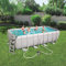 PISCINA C/TELAIO BESTWAY 56670 POWER STEEL 488x244x122H