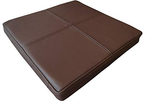 Quattro Meble Braun Echtleder Sitzkissen Lederkissen Sitzpolster fur Sessel Stuhle Echt Leder Kissen Sitzauflage Auflage Model 4El (50 x 40 cm)