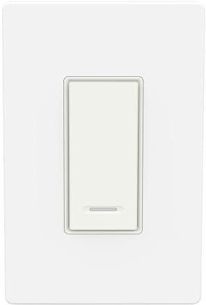 BN-LINK WiFi Smart in-Wall Light Switch, No Hub Required with Timer Function, White, Compatible with Alexa and Google Assistant, Neutral Wire Needed, 2.4 Ghz Network Only