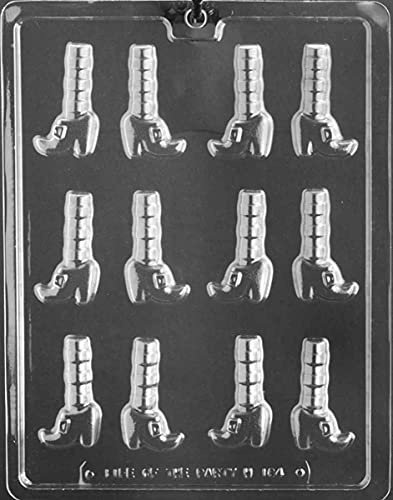 Grandmama's Goodies H184 Witch Feet Boot Halloween Chocolate Candy Soap Mold with Exclusive Molding Instructions … (1 Pack)