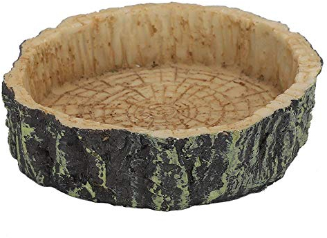 Reptilien-Futternapf, Kunstharz, rund, Schildkröte, Futternapf, Terrarium, Wassernapf, Fressnapf für Reptilien, Amphibien