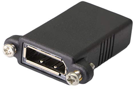 Accoppiatore DisplayPort, DP femmina a DP femmina, adattatore connettore cavo di prolunga DisplayPort con slot per fibbia per montaggio a pannello e vite