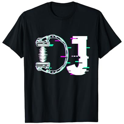 Musica DJ Disc Jockey Disc Techno Cuffie Design Musicista Maglietta