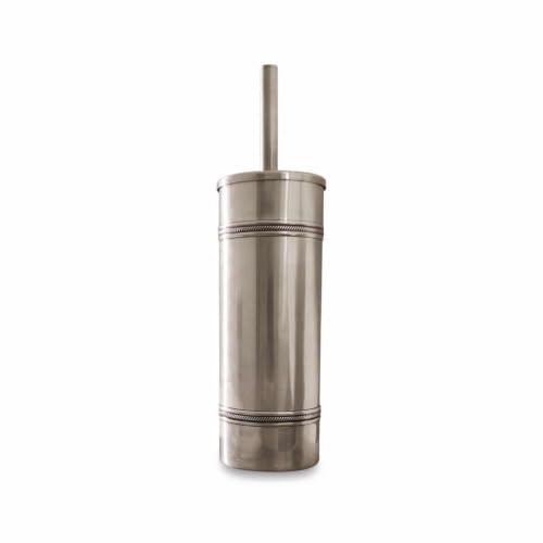 Loberon Toilettenbürste Semoine, antiksilber | Feines Relief - Dekorative Optik - Eleganz im Badezimmer - Nostalgisches Design - Badzubehör - Klobürste - Edelstahl
