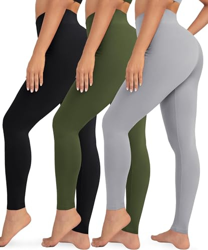 VALANDY Creamlush 3 Pack High Waisted Leggings for Women | Buttery-Soft Comfort, Flexible Stretch, Stay-Put High Waist, Shape Retaining, Sizes S-5XL, Everyday Wear