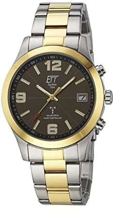 ETT Eco Tech Time Funk Solar Herren Uhr Analog mit digitalem Datum mit Edelstahl Armband EGS-11484-22M