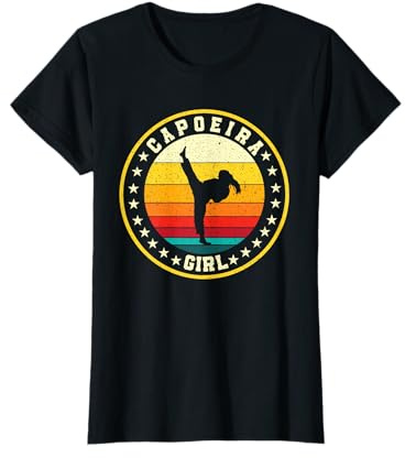 Grande Capoeira Girl Design Brésil Combat Danse Femmes T-Shirt