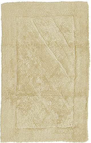 HOME ZEN HOUSEHOLD LINEN tappeto da bagno art. tenero morbido e folto assorbente con antiscivolo sotto vasca doccia lavabo lavandino bidet e wc water toilette 100% cotone (70X140 CM, BEIGE)