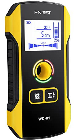 Geevorks Rilevatore portatile portatile da parete Scanner Cavi CA in legno Tubi metallici Tondo per cemento armato Strumento di rilevamento Strumento di posizionamento del foro del trapano