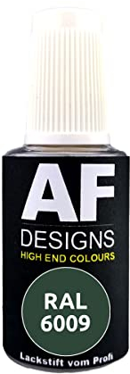 Alex Flittner Designs Lackstift RAL 6009 TANNENGRUEN glänzend 20ml Reparaturstift Acryl Retuschierlack Reparaturlack Holz Metall Möbel Bad