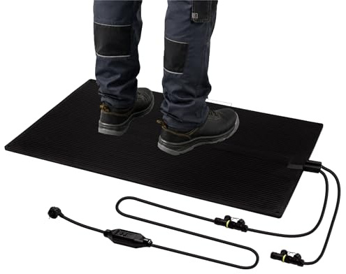 Mi-Heat Gummi-Heizmatte 60x100cm, 300W mit 1,9 Meter Anschlusskabel und FI-Schutzschalter