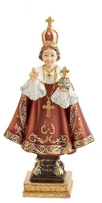 Niño Jesus de Praga de Resina Pintado a Mano de 15 cm