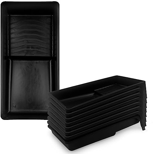 4 Inch Paint Tray (Pack of 10) – Painting Tray with Textured Anti-Skid Grip, Compatible with 4 inch Mini Paint Rollers Types of Paint, Varnish, Lacquer and Wood Treatments