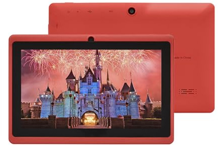 DAM Tablet Q75X Pro WiFi. Sistema operativo Android 7. Schermo 7'' 1024x600px. MTK Quad Core 1 GB RAM + 8 GB. Doppia fotocamera. Colore: rosso