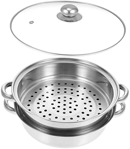NAMOARLY Edelstahl Dampfgarer Topf Mit Doppel-etagen Atmungsaktiver Küchendampfer Für Gemüse Fisch Suppe Bpa-frei Langlebig Spülmaschinengeeignet Vielseitiger Küchenkochtopf