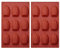 Violotoris 2 Pièces Moule à Madeleine en Silicone à 9 Cavités, Moule Mini Madeleine, Moule Madeleine Silicone Antiadhésifs, Conception de Coquille 3D, pour Mousse Chocolat Muffin Pudding (Rouge)