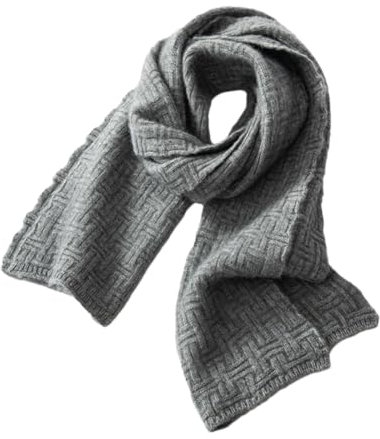 Bciopll Kaschmir-Schal, Winter, Herren/Damen, Outdoor-Schal, einfarbig, Jacquard, Halswickel, grau, One size