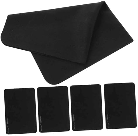 jojofuny 5pcs Vinyl Record Cleaner Black Cloth for Turntable and Cd Cleaning Household Use Sturdy Lint Dust Removal for Audio Equipment Maintenance