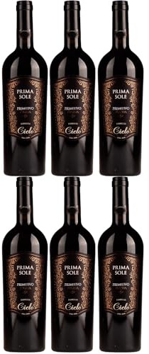 Cielo e Terra Primasole Primitivo Puglia IGT Rotwein Rot Trocken Italien inkl. FeinWert E-Book (6 x 0,75l)