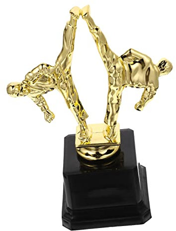SWAYVES Trofeo Taekwondo Premio Vincitore D'Oro Trofeo Cerimonia Trofeo Trofeo Di Calcio Coppe Trofeo Celebrativo Premio per Le Prime Forniture/D/18 * 12Cm