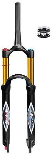 Mountainbike-Gabel Zugstufe einstellen, 27,5 29 Zoll 140 mm Federweg, FO01-RK21 1-1/8 Zoll konische Federgabel mit manueller Verriegelung for XC-Mountainbike-Fahrradfedergabel for 1,5-2,45 Zoll Reifen